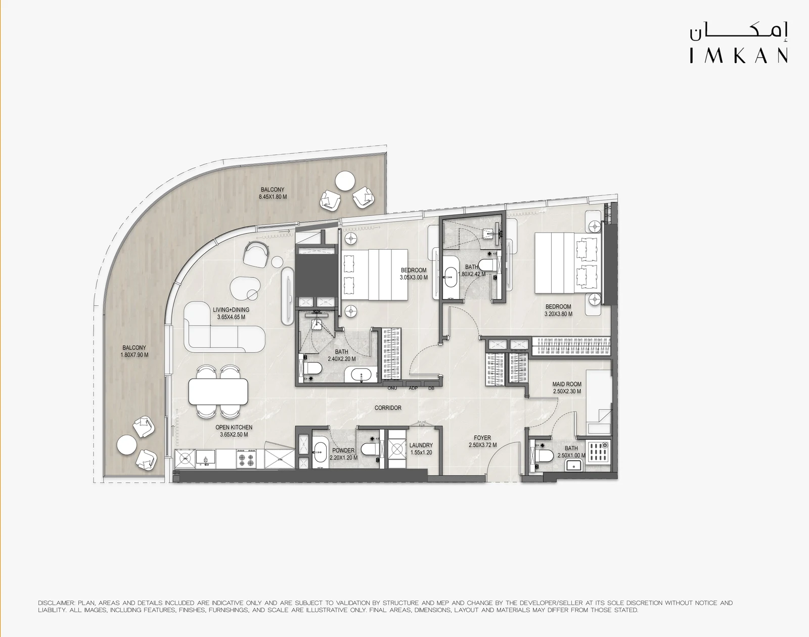 The Artery Residences - 2 Bedroom floor plan